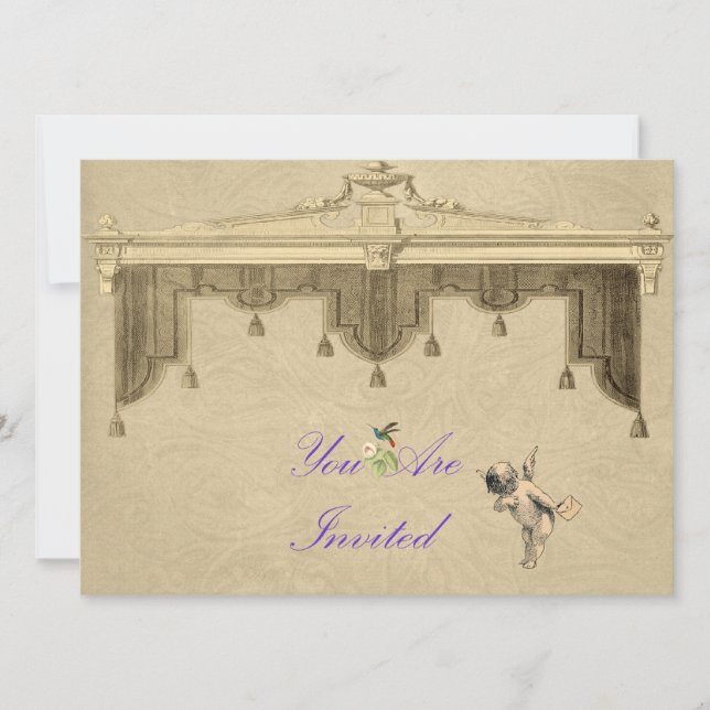 Theater Curtains Wedding Invite (Front)