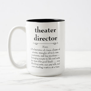 Theater Director Definition Thank You Gift Two-Tone Coffee Mug
