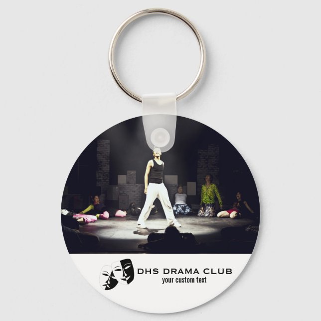Theater Drama Club Custom Photo Collage Keychain (Front)
