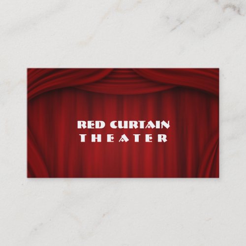 Theater Entertainment Performer Comedian Magician Business Card