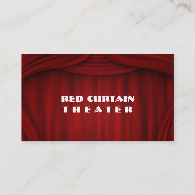 Theater Entertainment Performer Comedian Magician Business Card (Front)