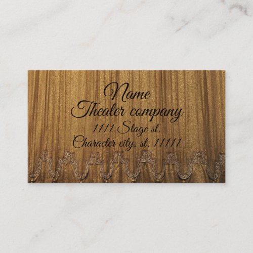 Theater for performing arts acting movie business card