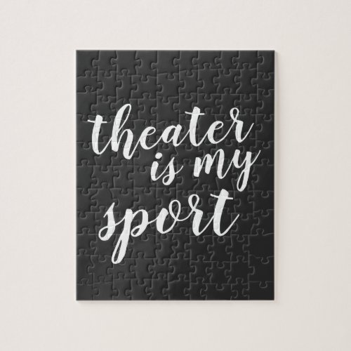 Theater is my Sport Simple Modern Graphic Jigsaw Puzzle