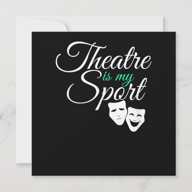 Theater Is My Sport Tee Musical Theater Actor Holiday Card (Front)