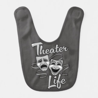Theater Life Comedy and Tragedy Masks Baby Bib
