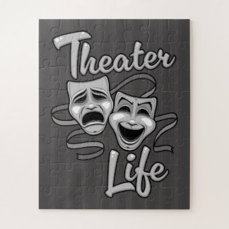 Theater Life Comedy and Tragedy Masks Jigsaw Puzzle