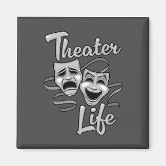 Theater Life Comedy and Tragedy Masks Magnet