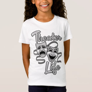 Theater Life Comedy and Tragedy Masks T-Shirt