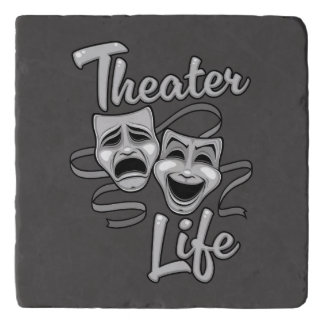 Theater Life Comedy and Tragedy Masks Trivet