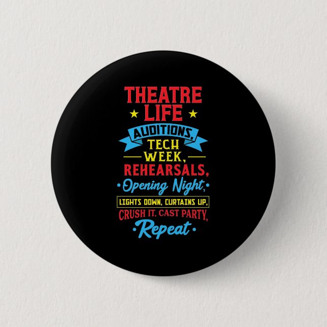 Theater Life For Actor Button (Front)