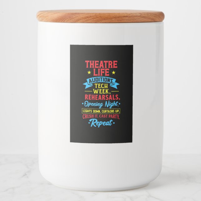 Theater Life For Actor Food Label (Front)