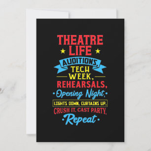 Theater Life For Actor Invitation