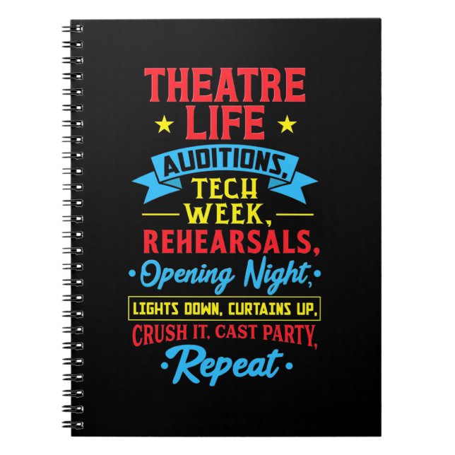 Theater Life For Actor Notebook (Front)