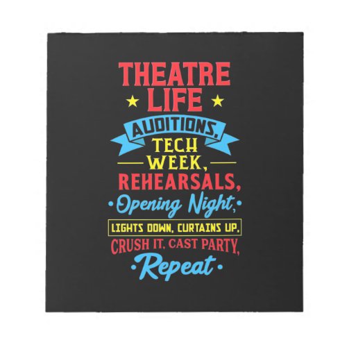 Theater Life For Actor Notepad