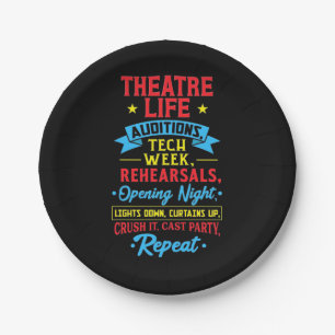 Theater Life For Actor Paper Plates