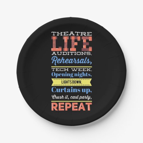 Theater Life Repeat Paper Plates