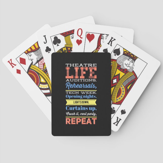 Theater Life Repeat Poker Cards (Back)