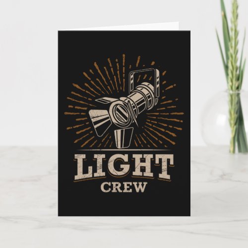 THEATER LIGHTING CREW Lighting Technician Stage Card