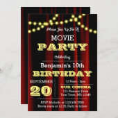 Theater Lights Yellow All Occasion Invitation (Front/Back)