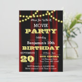 Theater Lights Yellow All Occasion Invitation (Standing Front)