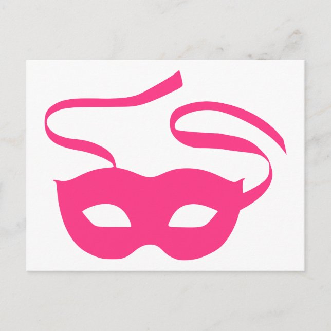 Theater mask carnival postcard (Front)