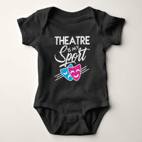 Theater Mask Humor Drama Broadway Theatre Actors Baby Bodysuit