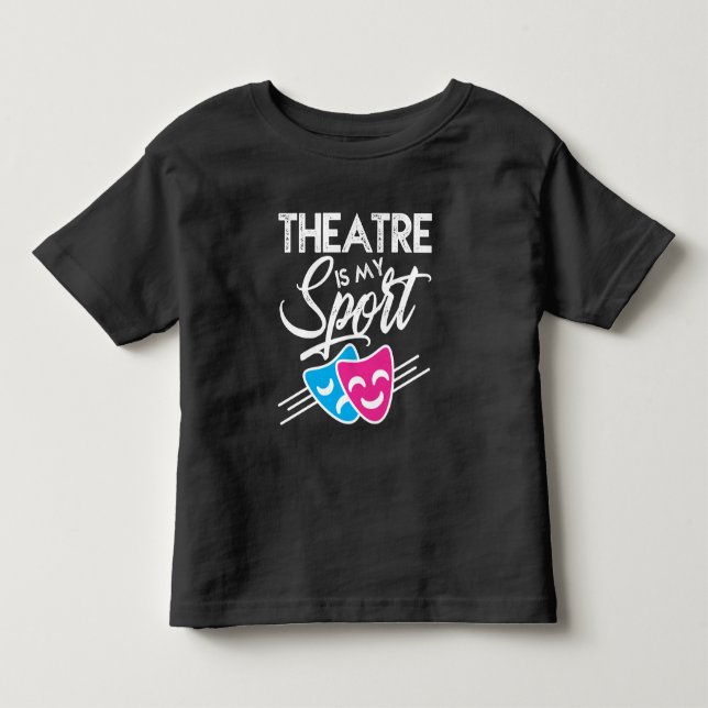 Theater Mask Humor Drama Broadway Theatre Actors Toddler T-shirt (Front)