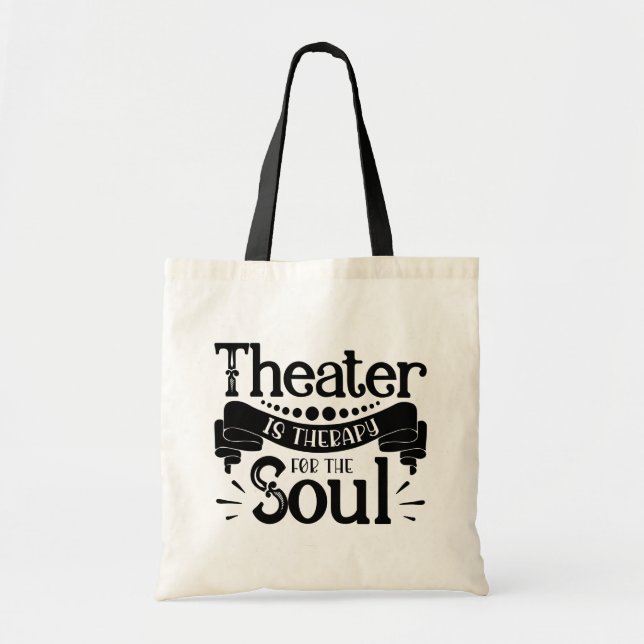 Theater  Mask Musical Broadway Actor Actress Gift Tote Bag (Front)