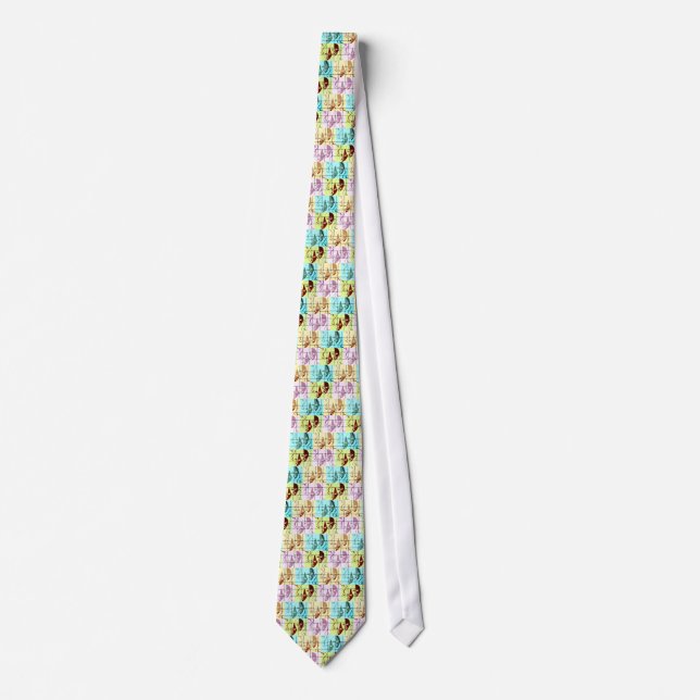 Theater Mask Pop Art Neck Tie (Front)