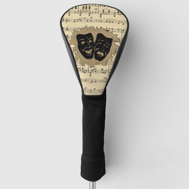 Theater Masks and Antique Music Golf Head Cover (Front)
