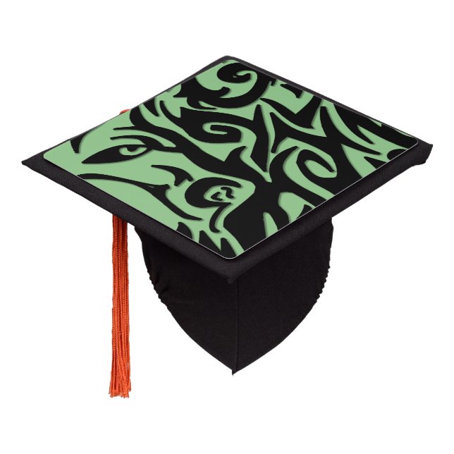 Theater Masks and Antique Music Graduation Cap Topper (Angled)