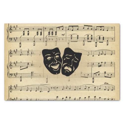 Theater Masks and Sheet Music