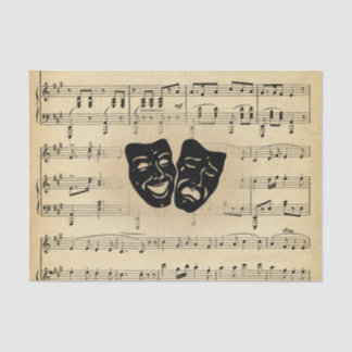Theater Masks and Sheet Music