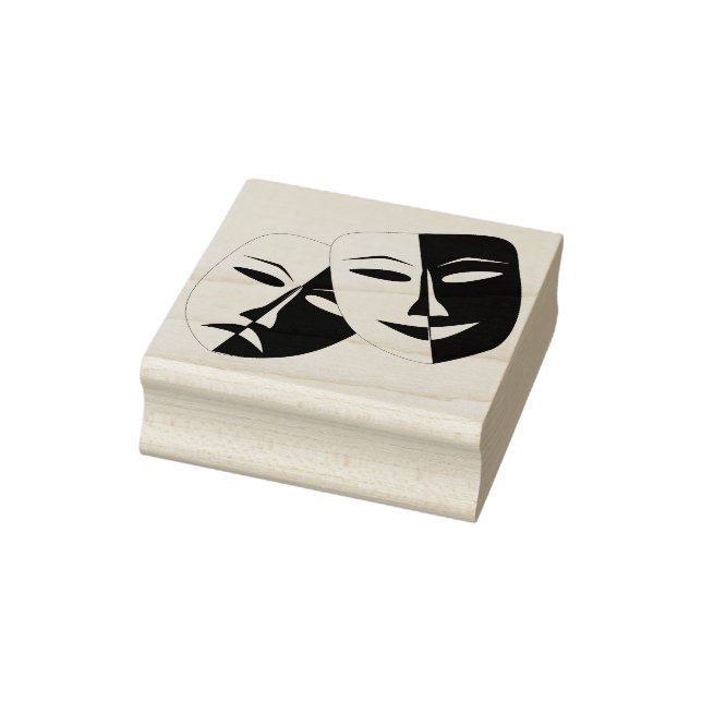 theater masks art stamp (Stamp)