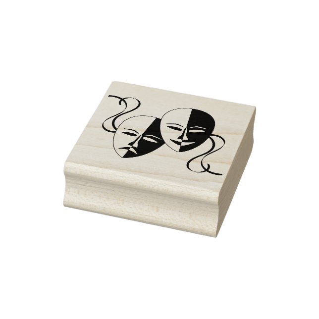 theater masks art stamp (Stamp)