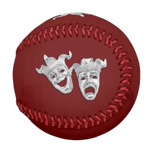 Theater Masks Comedy and Tragedy Baseball