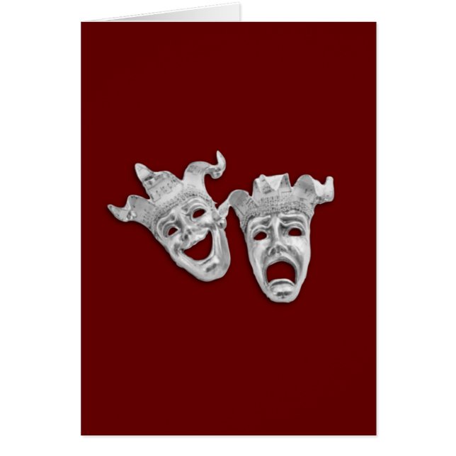 Theater Masks Comedy and Tragedy Cards (Front)