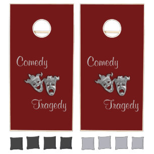 Theater Masks Comedy and Tragedy Cornhole Set