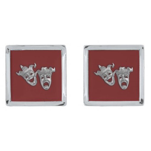 Theater Masks Comedy and Tragedy Cufflinks