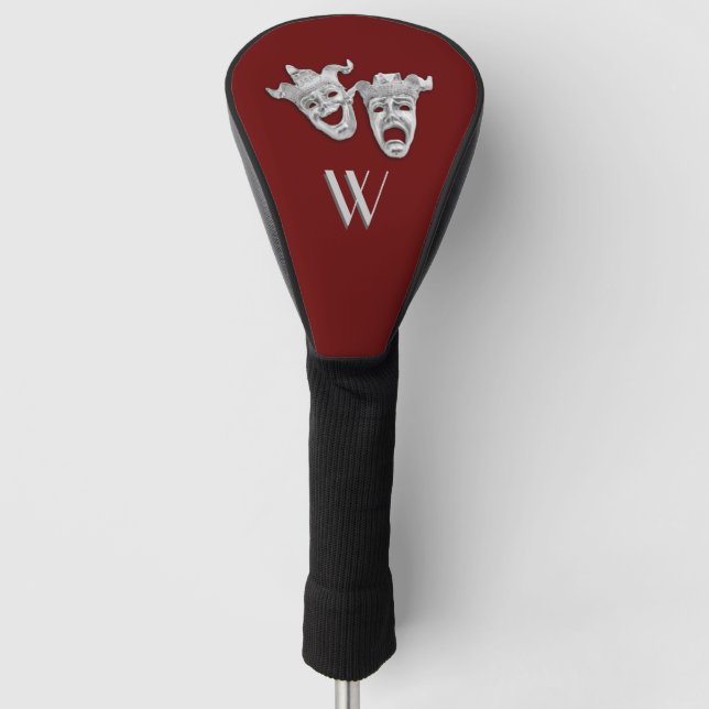 Theater Masks Comedy and Tragedy Golf Head Cover (Front)