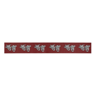 Theater Masks Comedy and Tragedy Grosgrain Ribbon