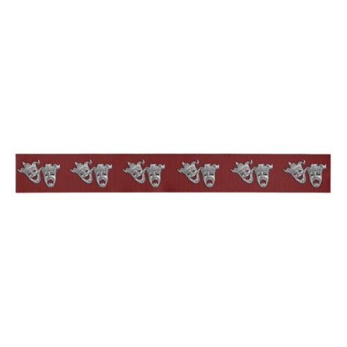 Theater Masks Comedy and Tragedy Grosgrain Ribbon