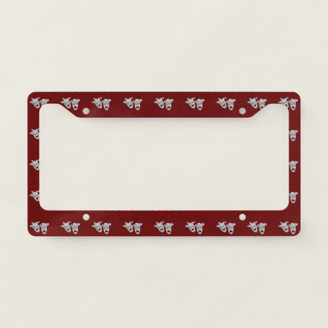 Theater Masks Comedy and Tragedy License Plate Frame (Front)