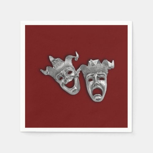 Theater Masks Comedy and Tragedy Napkins