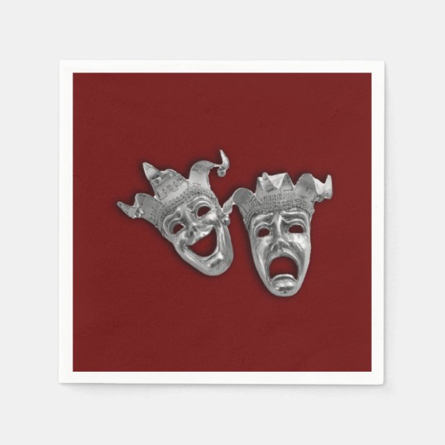 Theater Masks Comedy and Tragedy Napkins (Front)
