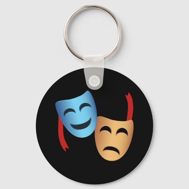 Theater Masks Emoji Theater Lover's Keychain (Front)