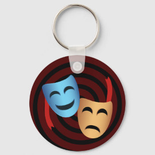 Theater Masks Emoji Theater Lover's Keychain