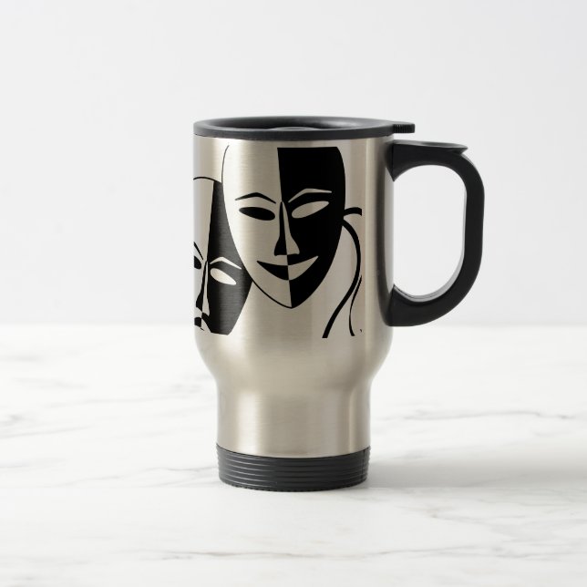 Theater Masks Travel Mug (Right)