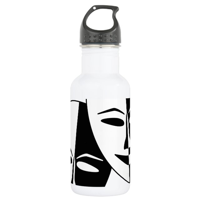 Theater Masks Water Bottle (Front)