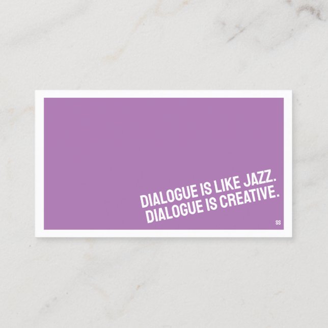 THEATER Minimalist Business Card (Back)